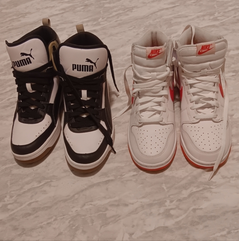 Nike size 8.5 Puma size 10